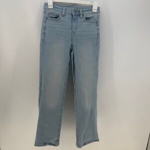 American Eagle Bootcut‎ Jeans Womens 00 Light Wash Blue Stretch High Rise Denim